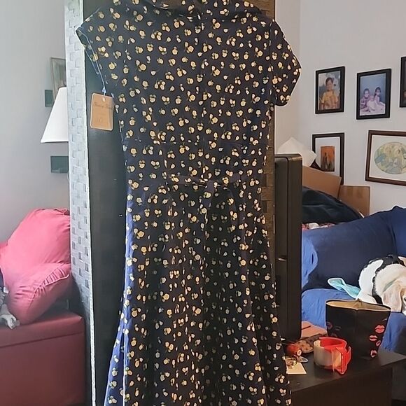 Heart Of Haute Floral Navy Dress Size S NWT - Picture 8 of 9